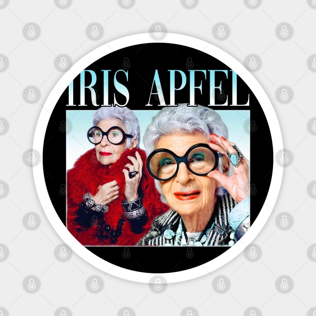 Iris Apfel, RIP Iris Apfel 1921 - 2024, Iris Apfel Rememberance, Iris Apfen Magnet by Hoahip